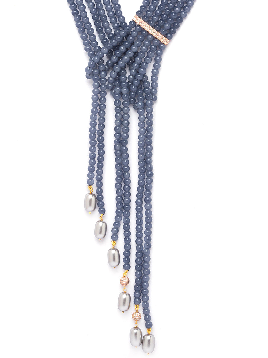 buy online Greyish brass necklace with shell Swarovski pearls singapore