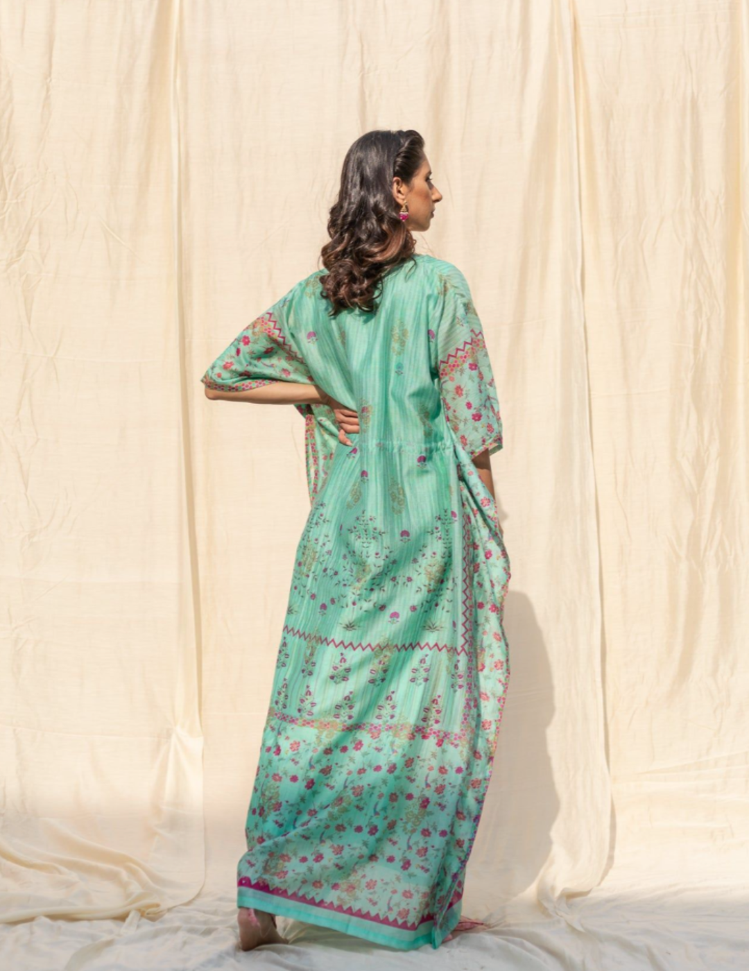 Blue Banarasi Kaftan singapore