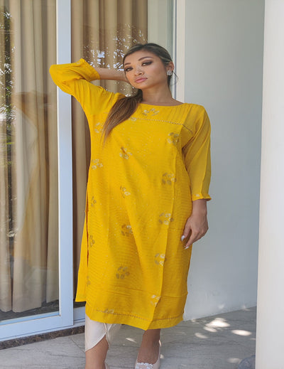 Yellow Festive Kurti