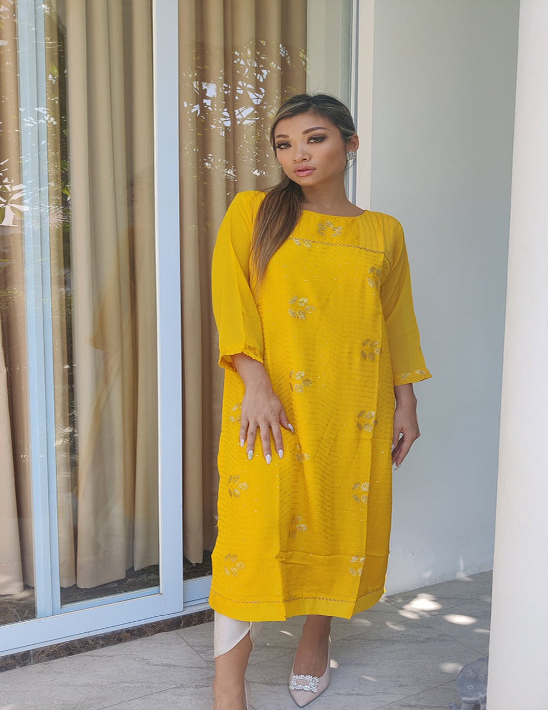 Yellow Festive Kurti