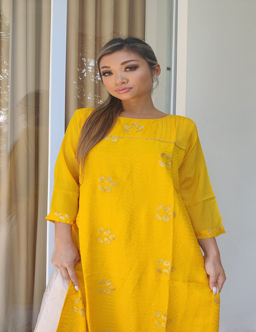 Yellow Festive Kurti